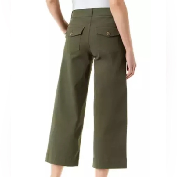 Gloria Vanderbilt Women's Cropped Size 4 Olive Green Shape Effect 5 Pocket Pants - Picture 3 of 9